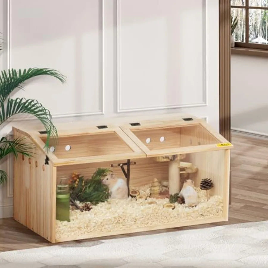 Wooden Large Hamster Habitat with Acrylic Window