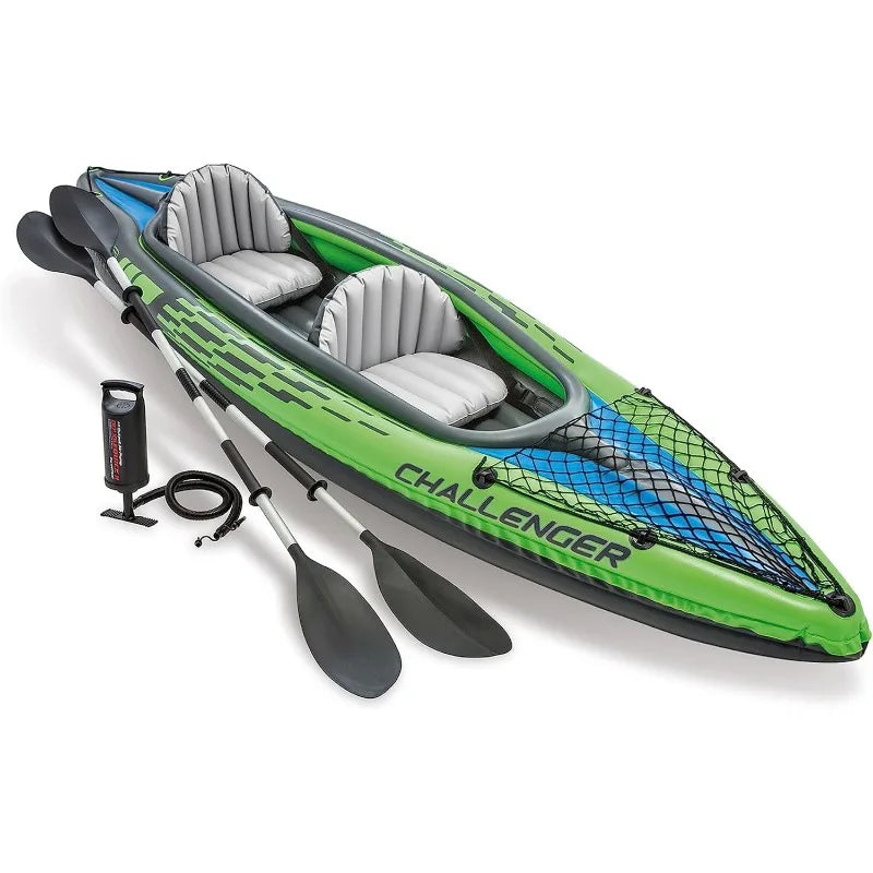 Inflatable Kayak Includes Deluxe 86in Kayak Paddles and High-Output Pump