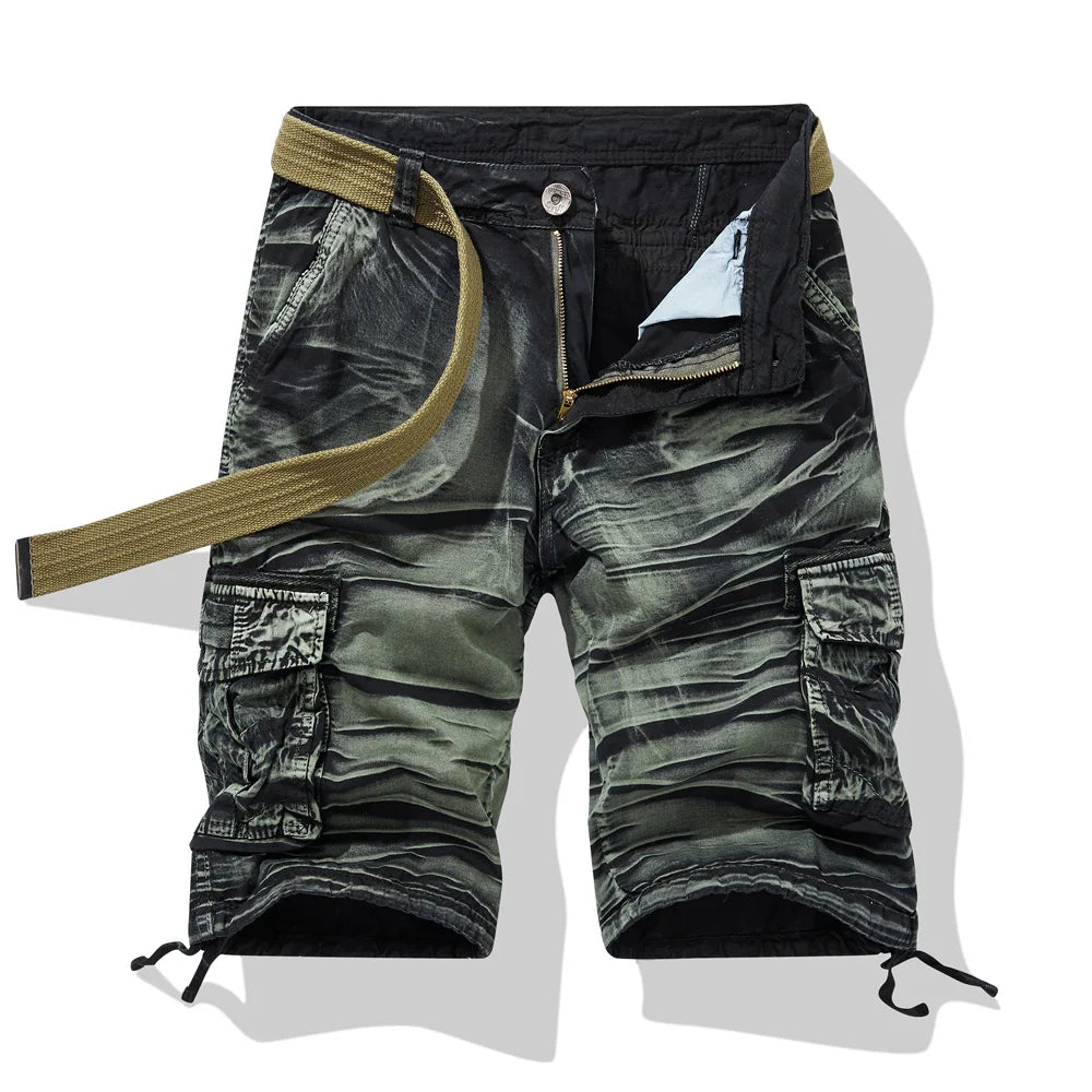 Cargo Shorts Mens Cotton Casual Loose