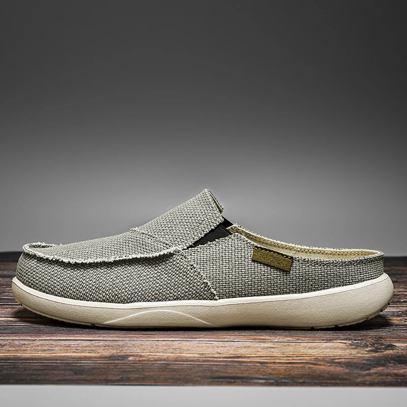Mens Mesh Breathable Half Slippers