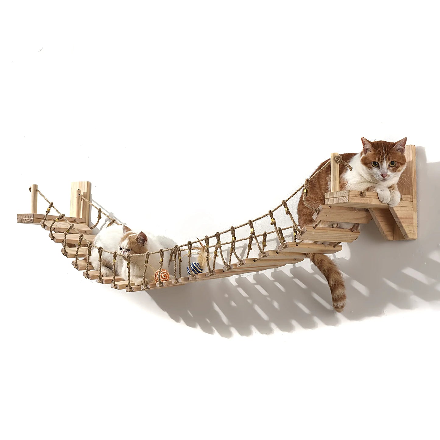 39.4In Wall-Mounted Cat Roped Bridge
