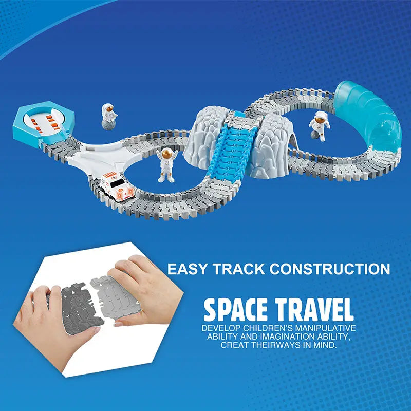 Kids Electric Track Space Mini Car Set Puzzle