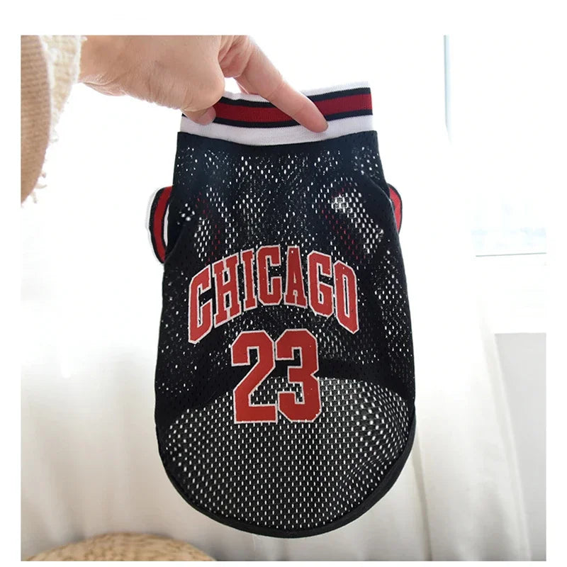 Mesh Breathable Dog Jersey Basketball