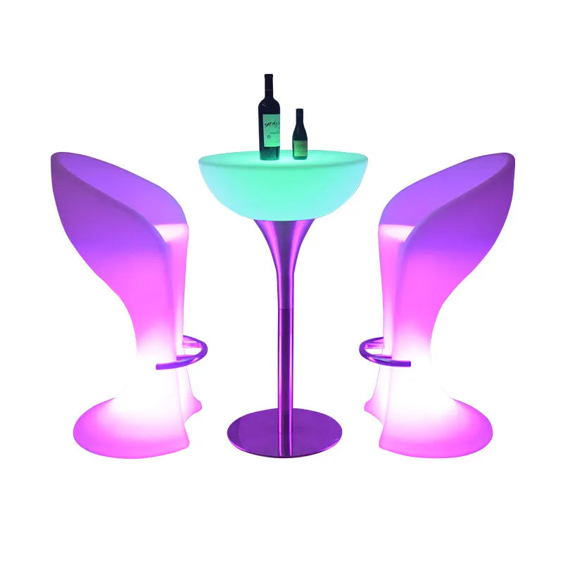 16 Colors Changing Led Round Cocktail Table