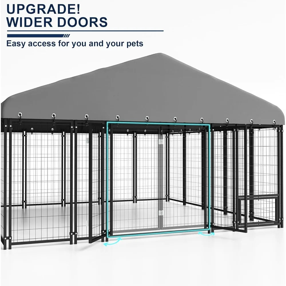 10X10FT Dog Kennel Double Door