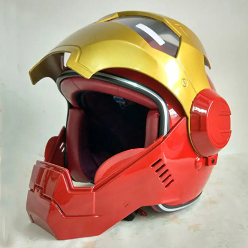 Red Gold MASEI motorcycle open face helmet