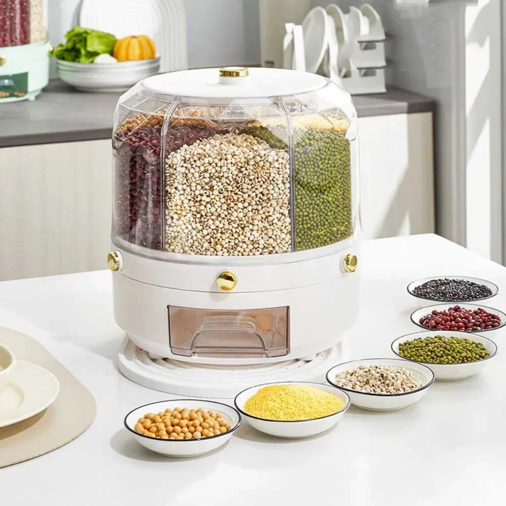 Kitchen Storage Box 360 Degree Rotating Dispenser