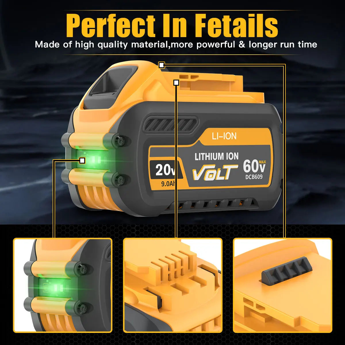 Flexvolt For Dewalt Power Tool Battery
