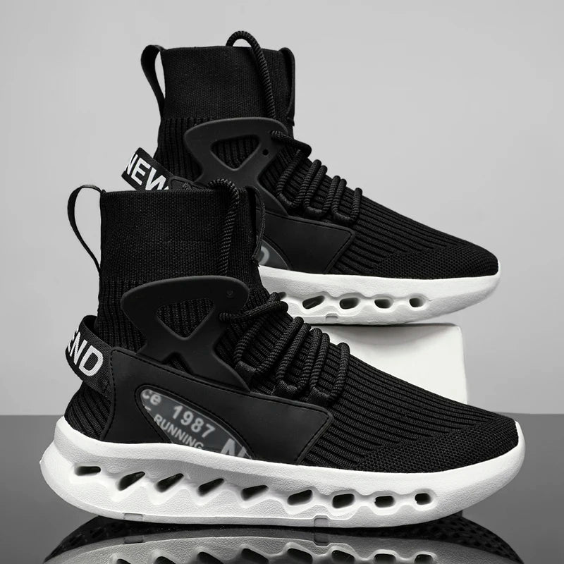 Running Shoes Men Thick Bottom Cushioning Mesh Breathable