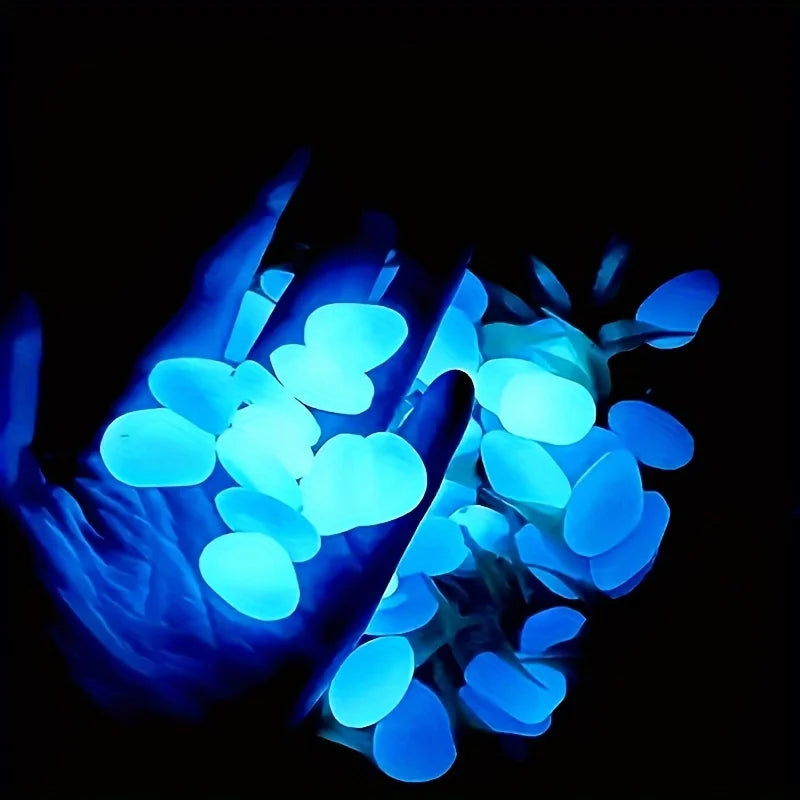 Glow-in-the-Dark 1000-2000pc Colorful Glowing Stones Garden Landscape