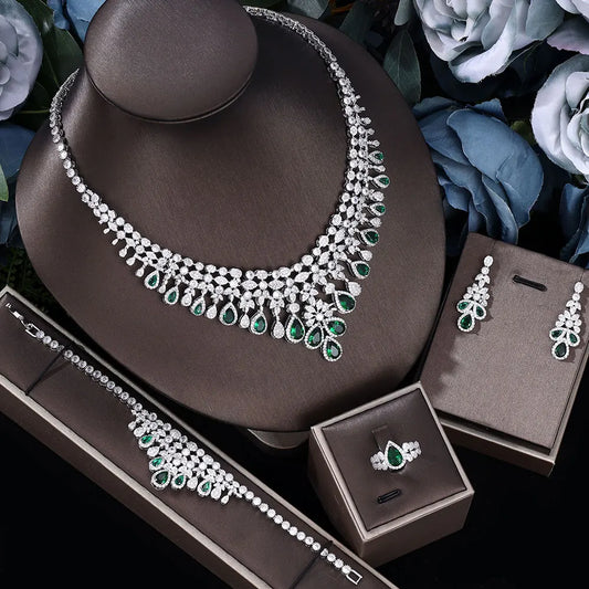 4 Pieces Nigerian Dubai Women's Jewelry Set