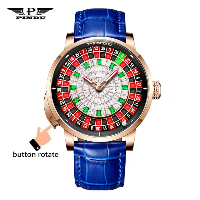 Push Button Gambling Table Roulette Watch
