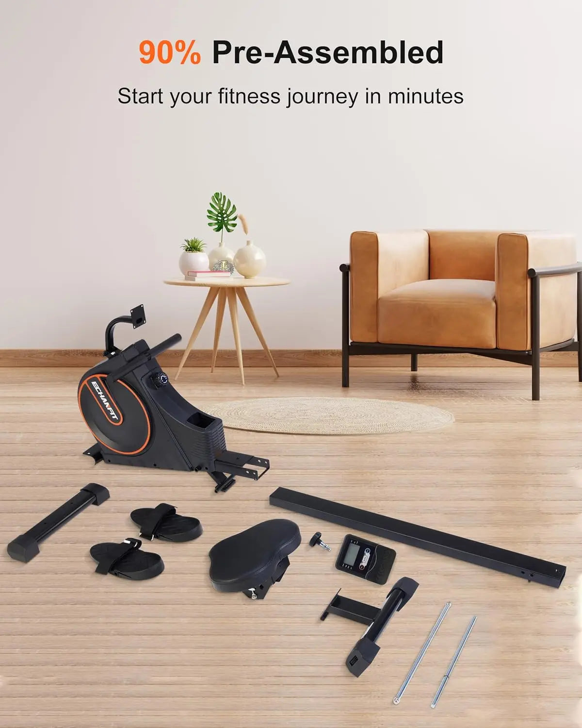 Magnetic Rowing Machine  w/16 Levels of Quiet Magnetic Resistance