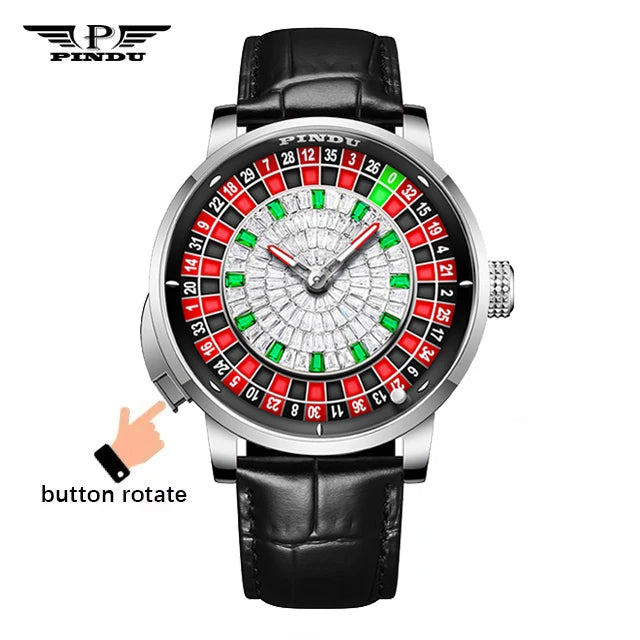 Push Button Gambling Table Roulette Watch