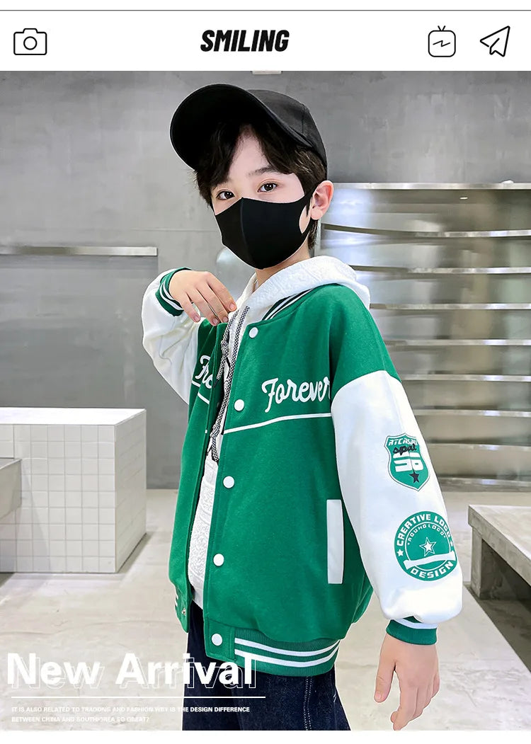 Children's Spring and Autumn Jacket Baseball