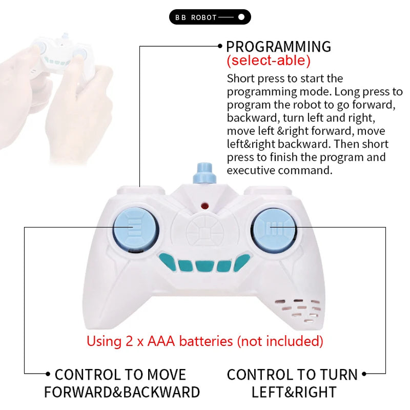 RC Robot 2.4G Radio Remote Control With Sound Watch Gesture Induction Sensor