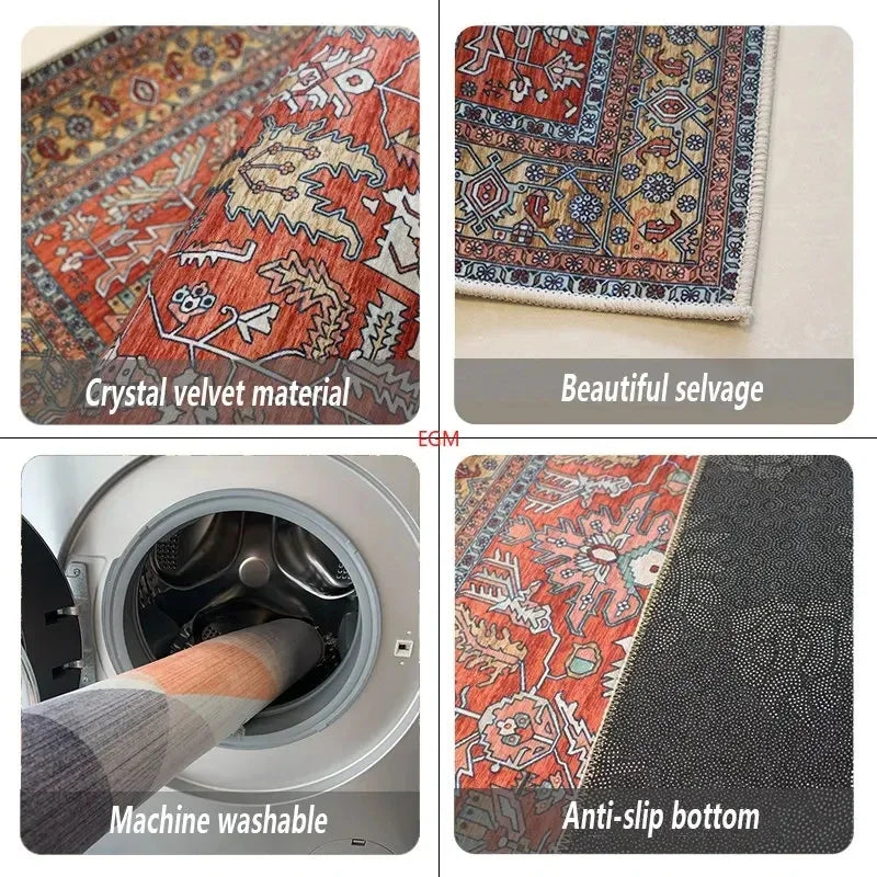European Style Non-slip Area Rug Washable