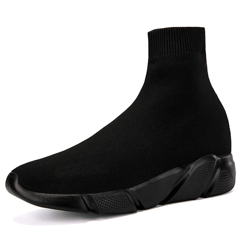Black Men’s Sock Shoes Knit Breathable Lightweight