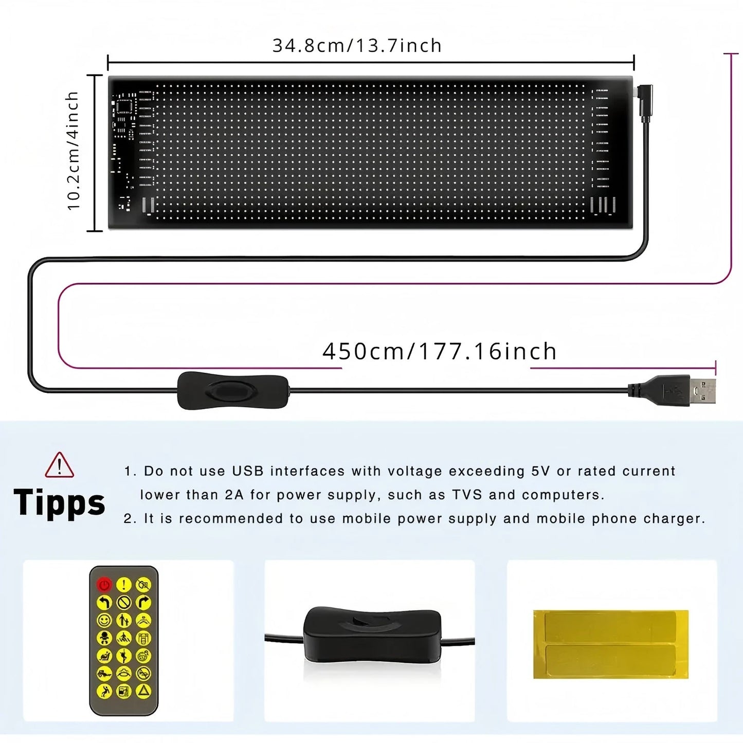 Huge Bright Devil Eyes LED Scrolling Car Displays