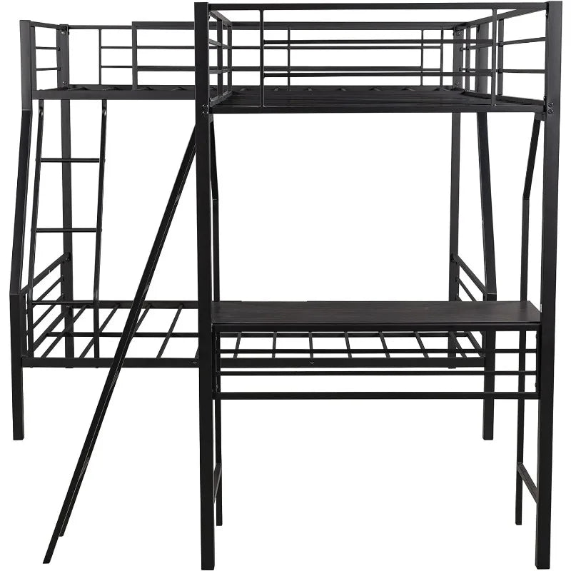 Metal Triple Bunk Beds Twin Over Full Bunk Bed Attached Twin Loft Bed