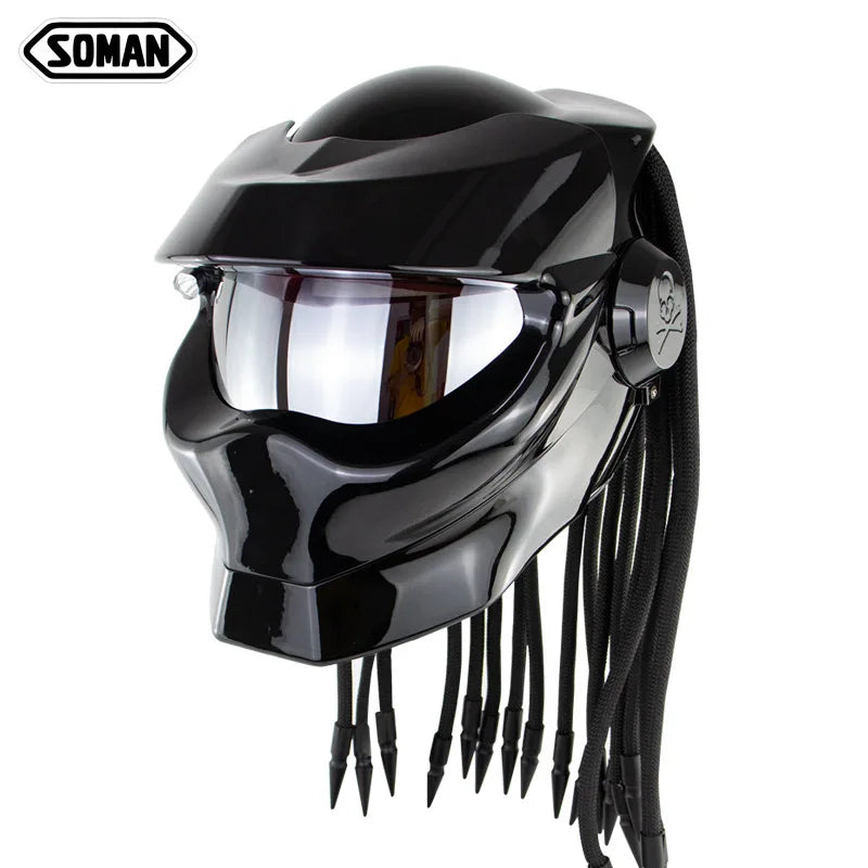 Iron Blooded Warriors Retro Braided Helmet with Laser Light
