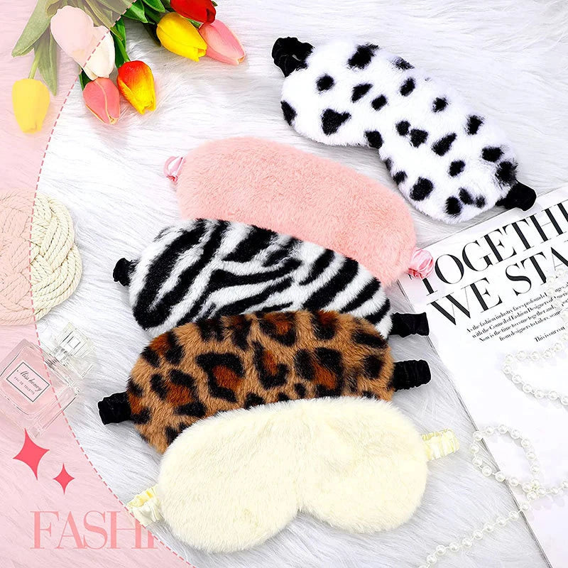 Soft Plush Sleeping Mask Rabbit Fur