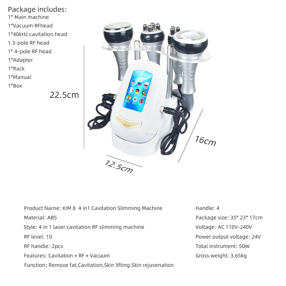 Four-in-One Ultrasonic Slimming Skin Tightening Vacuum