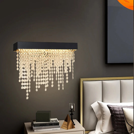 Modern Crystal Wall Sconce For Bedroom