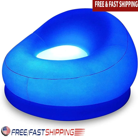 Inflatable LED Chair Waterproof Illuminated Design Remote Control