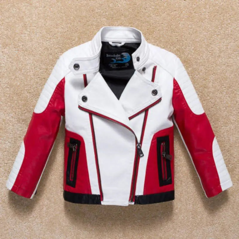 Cool Design Boys Leather Motor Jacket