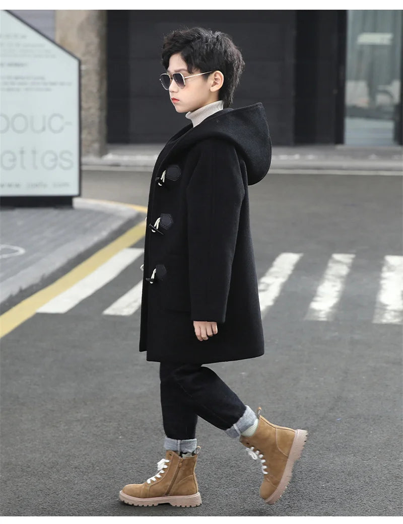 Boys Wool Coat Autumn Spring Fashion