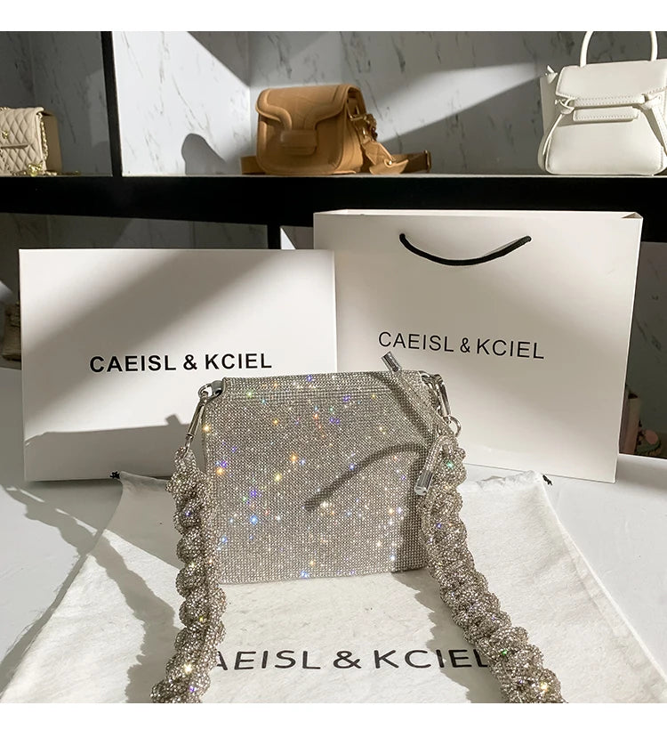 Luxury Designer Crystal Shiny Rhinestones Diamond Clutch