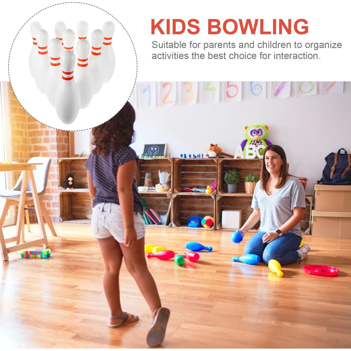 Large Size Bowling Play Sets Indoor Outdoor for Kids