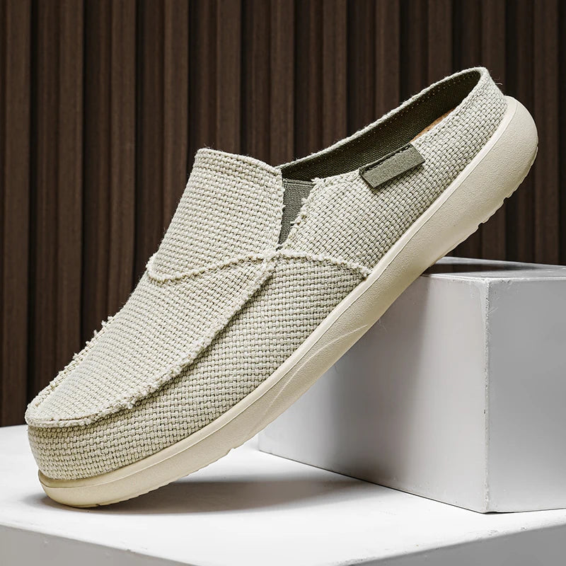 Mens Mesh Breathable Half Slippers