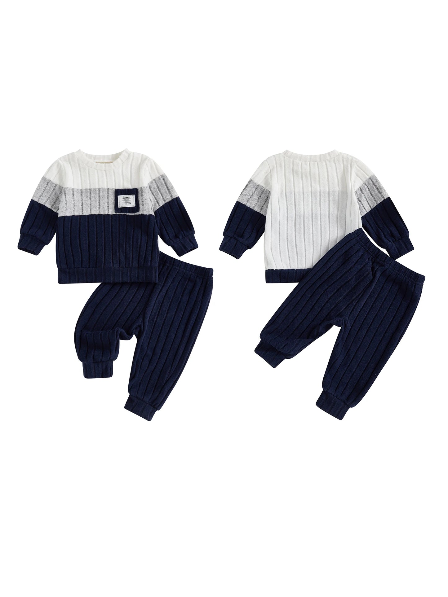 Kids 2-Piece Outfit Set with Hooded Sweatshirt and Jogger Pants