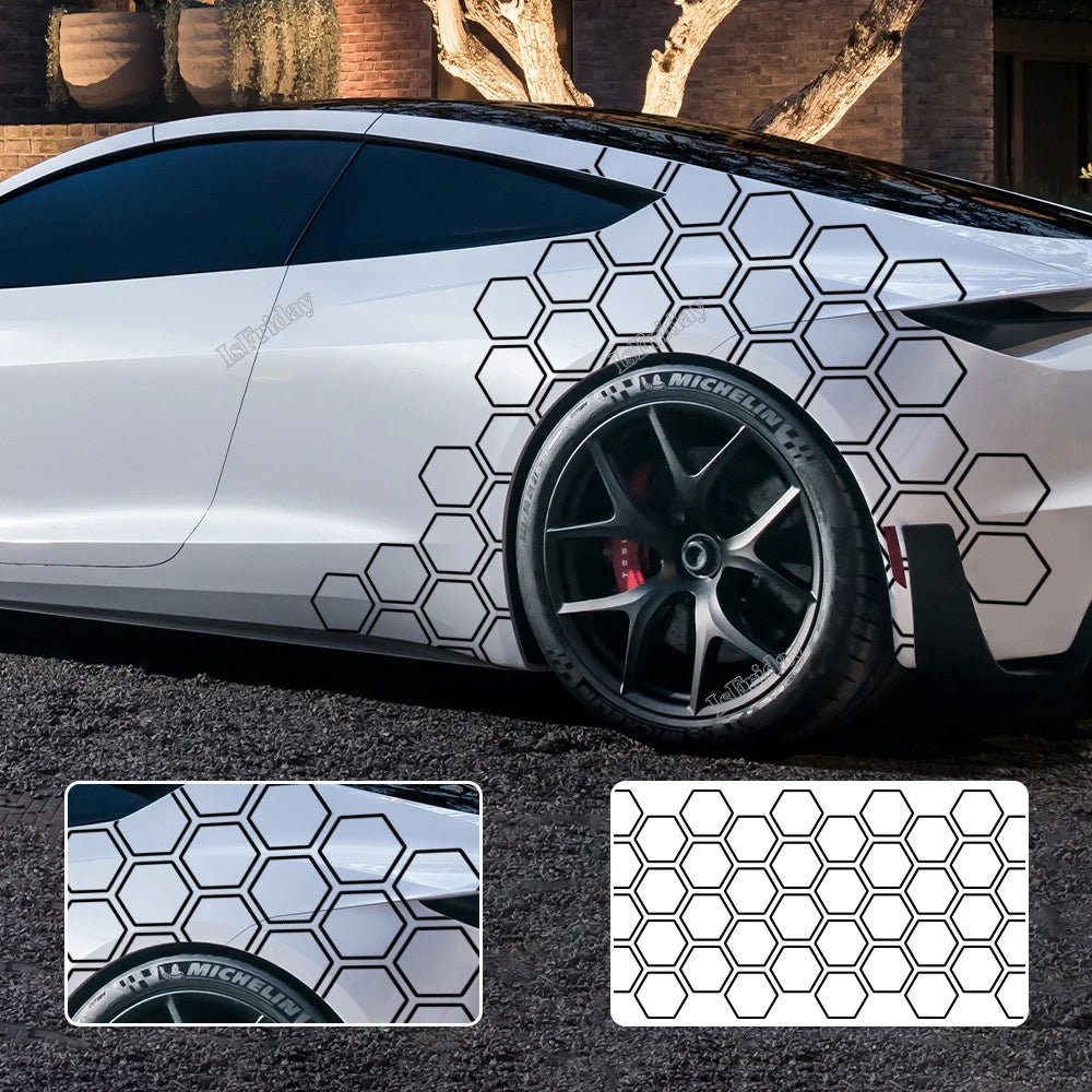 Car Graphics Honeycomb Open Style Auto Decor