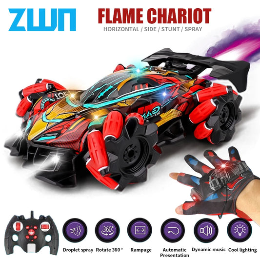 RC Drift Car With Music Led Lights 2.4G Glove Gesture Radio Remote Control