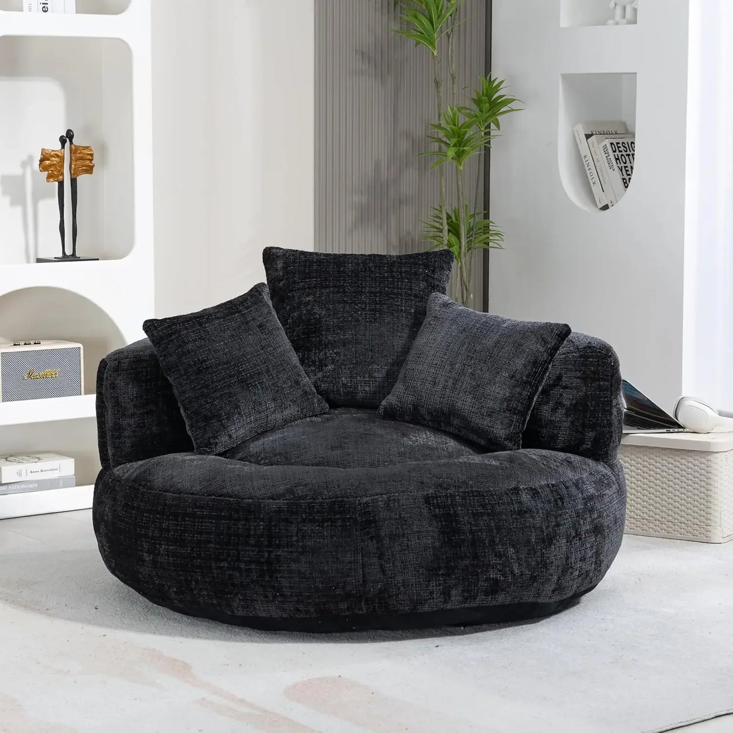 Bean Bag Chair Upholstery Lazy Lounger for Living Room