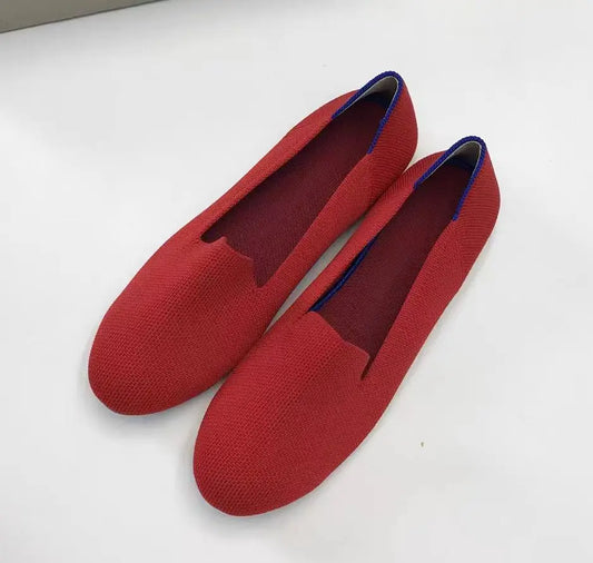 Women's Stretchable Soft Bottom Knitted Flats