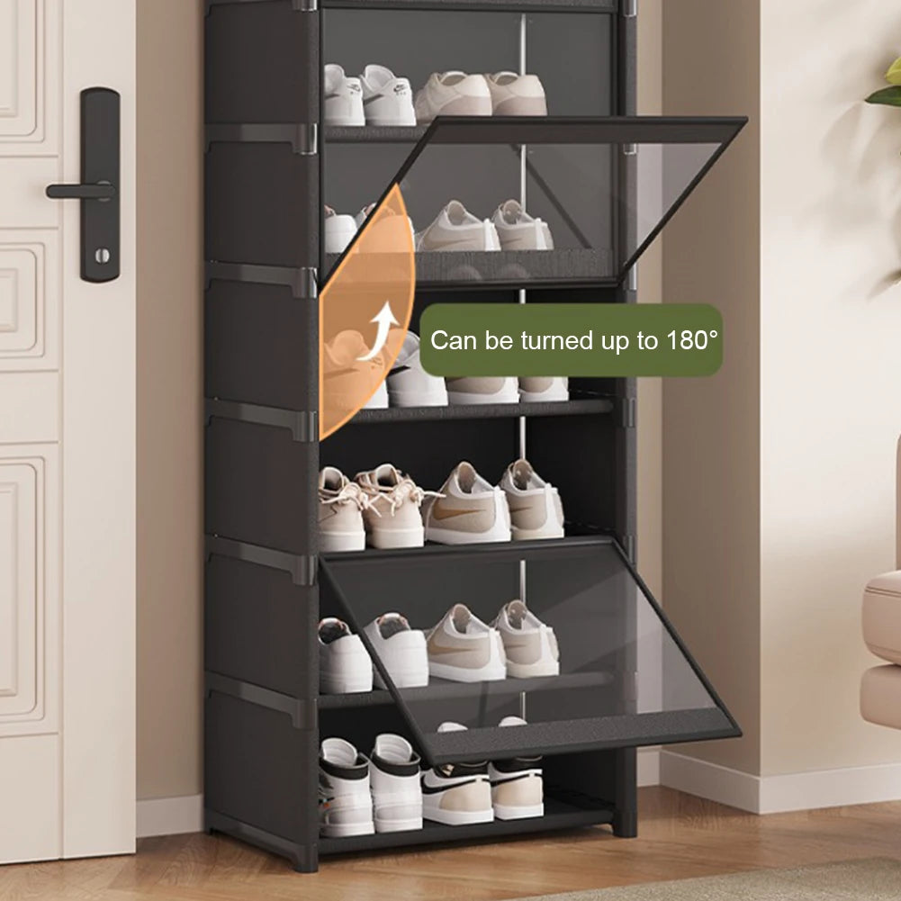 9 Tier Multi-Layer Dustproof Door Shoe Organizer