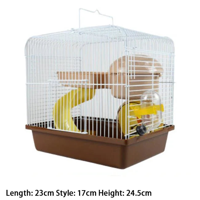 Double-Story Wire Cage with Feeding Bowl
