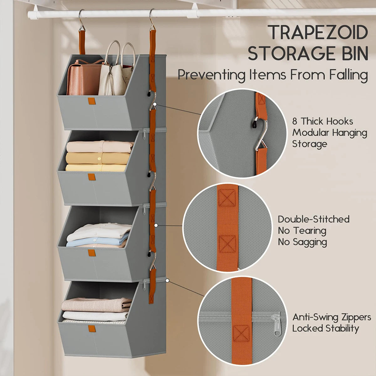 Hanging Closet Organizer 4 Tier
