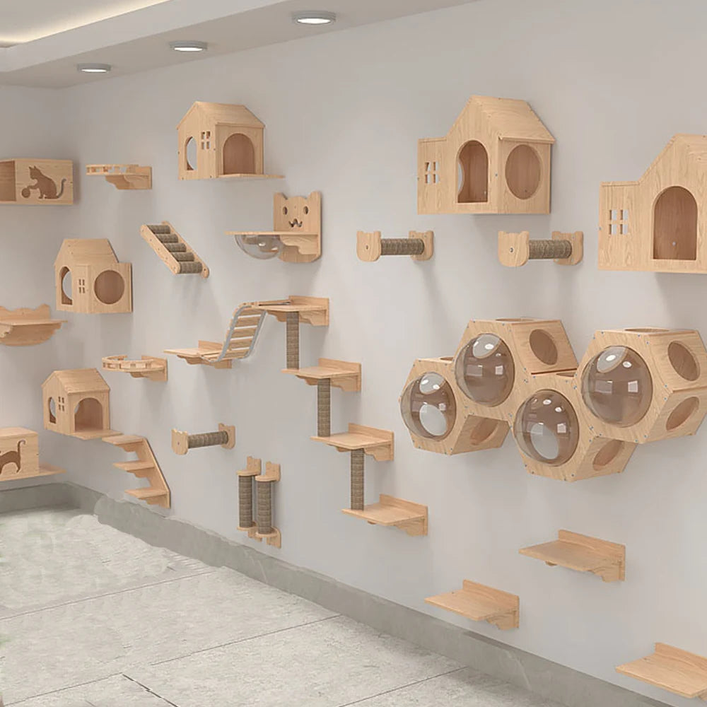 Wall-Mounted Climbing Shelves Cat Furniture