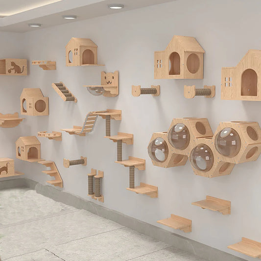 Wall-Mounted Climbing Shelves Cat Furniture