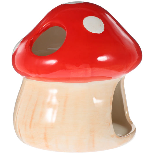 Ceramic Mushroom Shape Hamster House