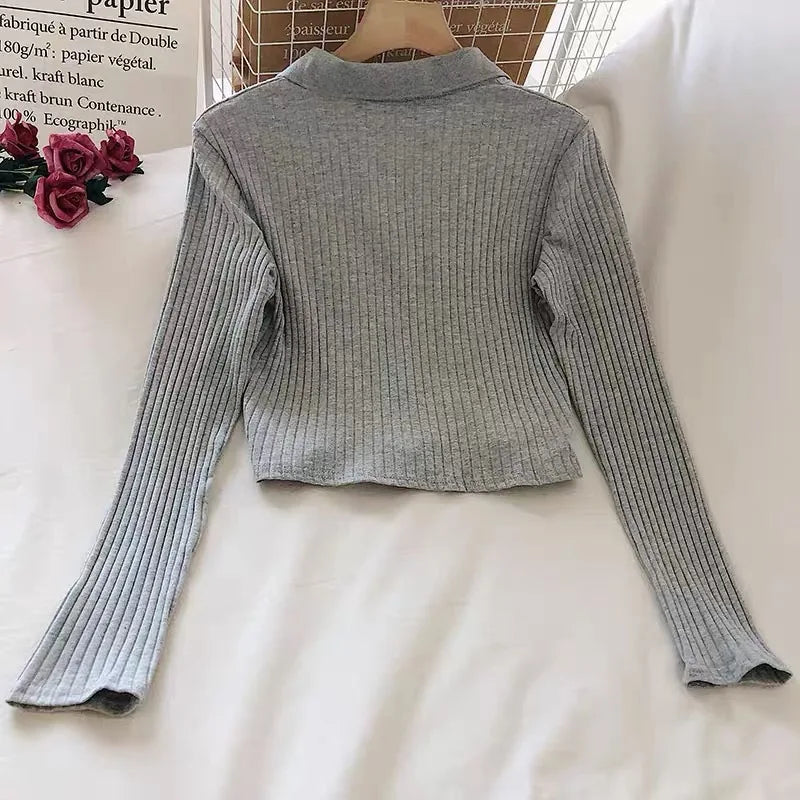 t-shirt knitted long sleeve zipper cardigan 4 to 16 years