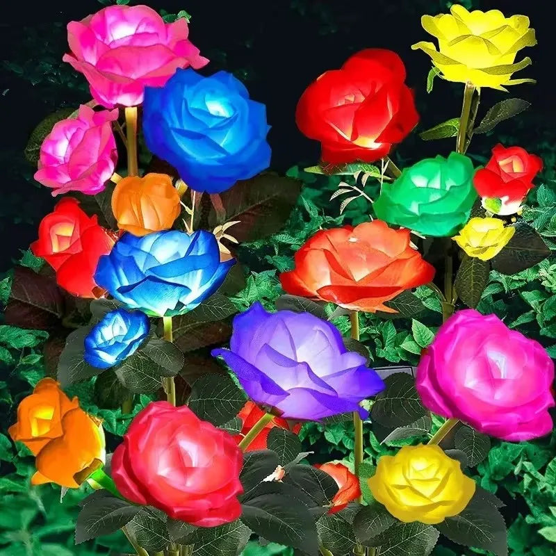 5 Heads Rose Solar Lights