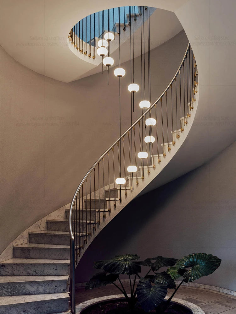 Modern LED Hanging Staircase Chandelier