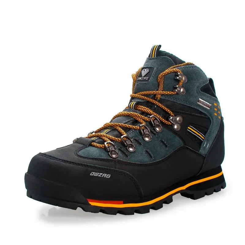 Genuine Leather Hiking Shoes High-top Waterproof