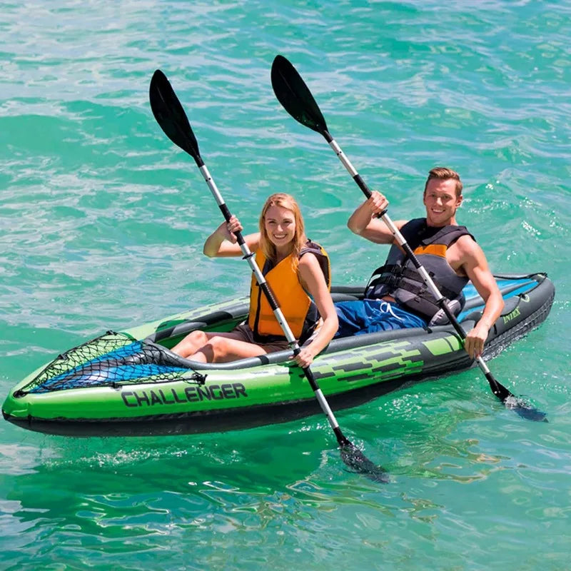 Inflatable Kayak Includes Deluxe 86in Kayak Paddles and High-Output Pump